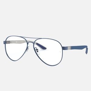 Ray Ban 8420 2900 58 Polished Blue Eyeglasses Rayban RX8420